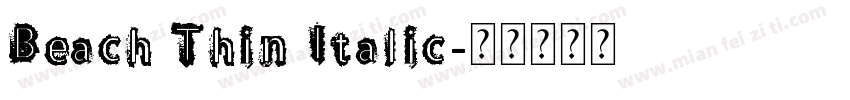 Beach Thin Italic字体转换